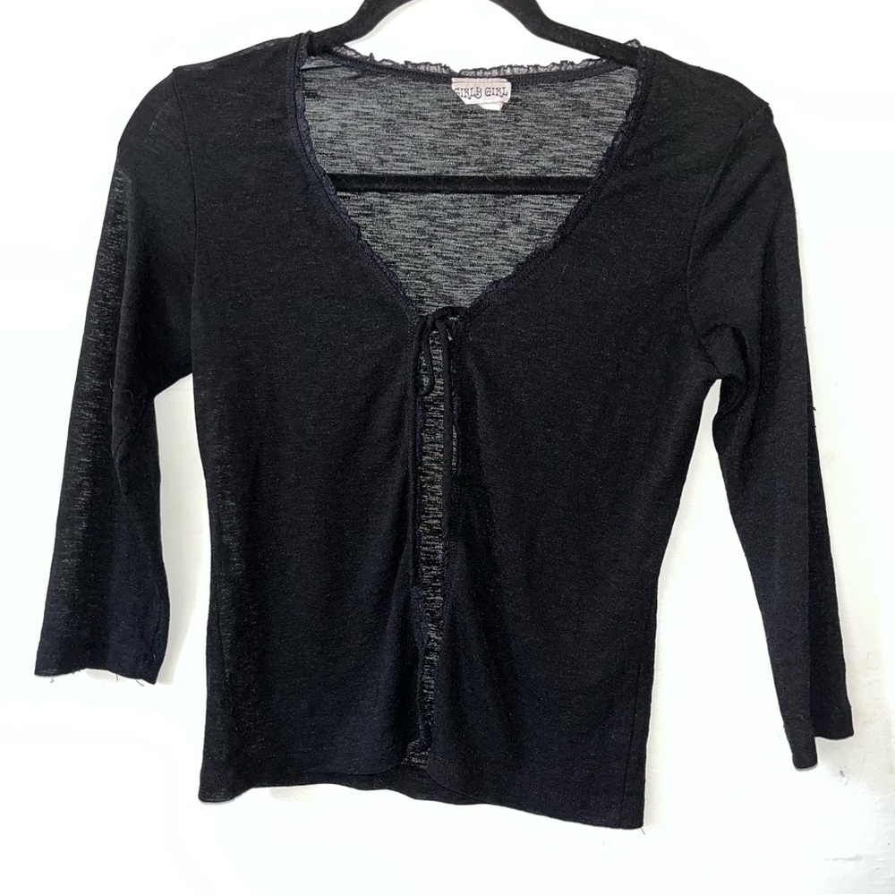 black mesh cardigan